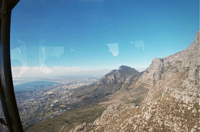 Cableway on top of the Table Mountain, Cape Town