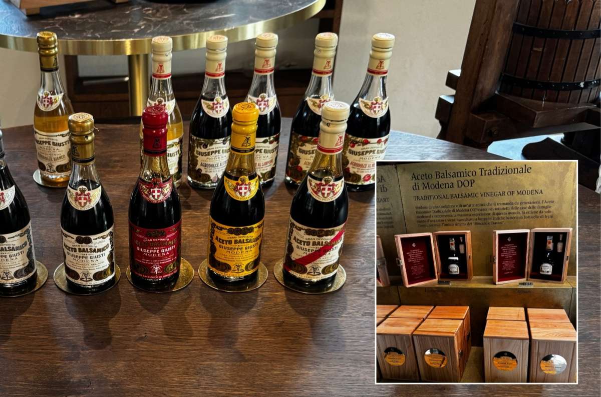 Bottles of traditional balsamic vinegar from Modena, Italy, photo by Next Level of Travel