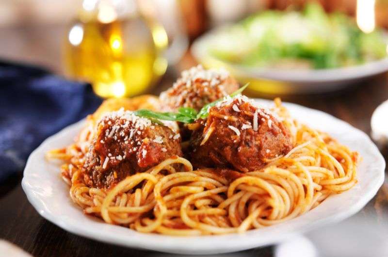 Spaghetti with meatballs