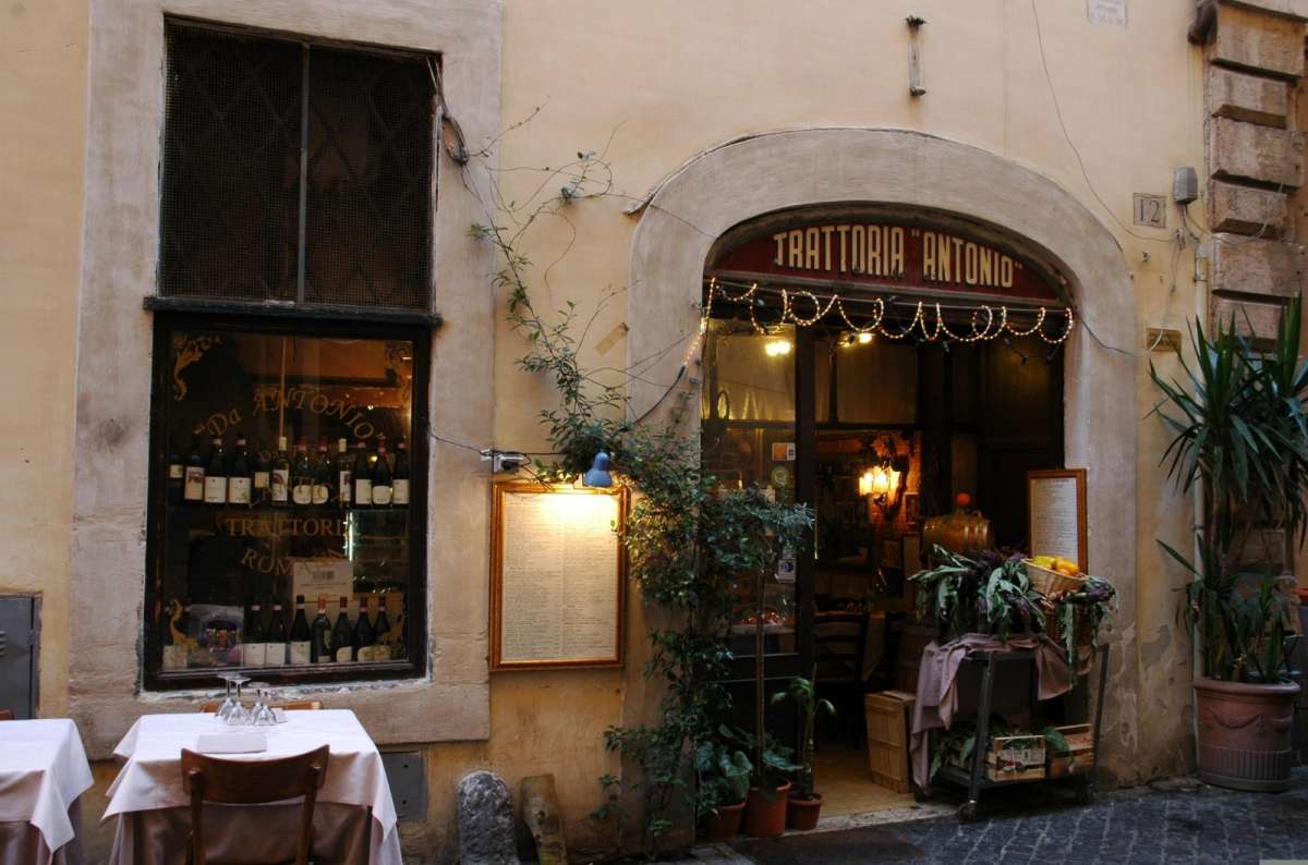Typical Italian trattoria