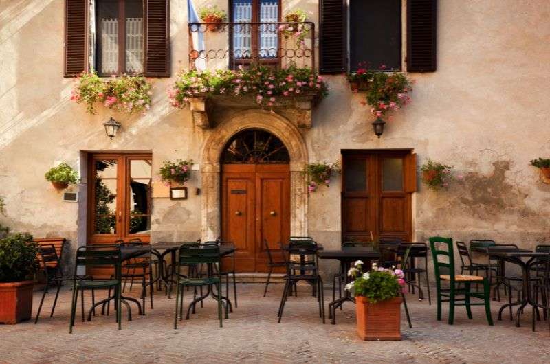 Typical Italian trattoria