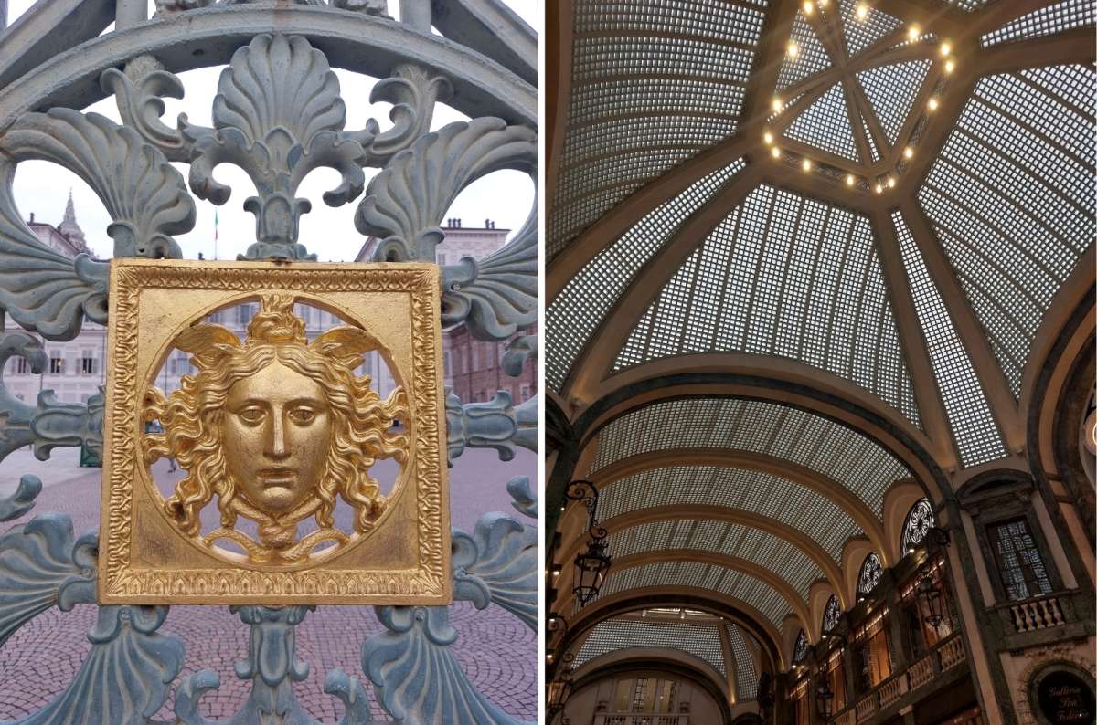 Detail of Turin Palace gate and interiors in the city center of Turin, Italy, photo by Next Level of Travel