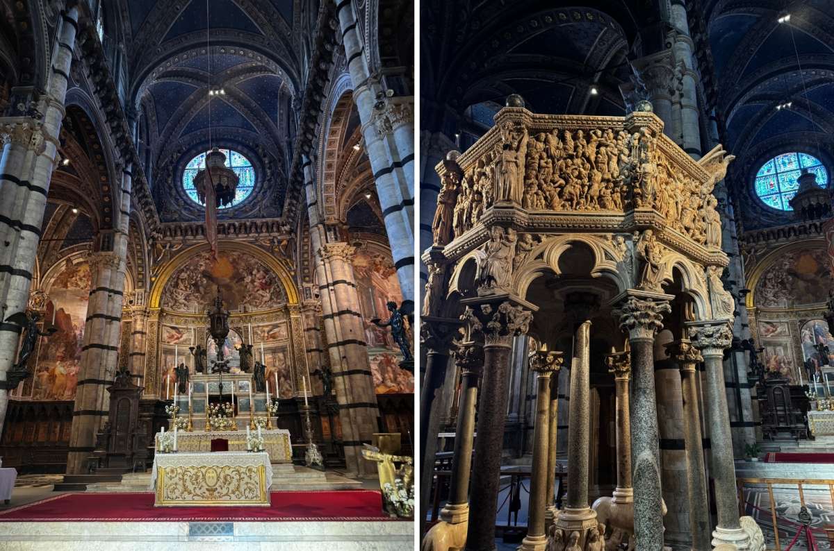 photos of the altar from the Duomo Siena Cathedral, photo by Next Level of Travel