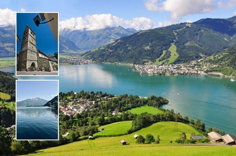 Zell am See, Alpine views and aerial view of the city, best place to visit in Austria