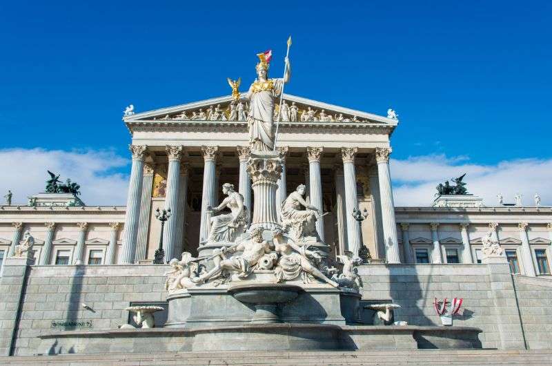 Austrian Parliament building in Vienna
