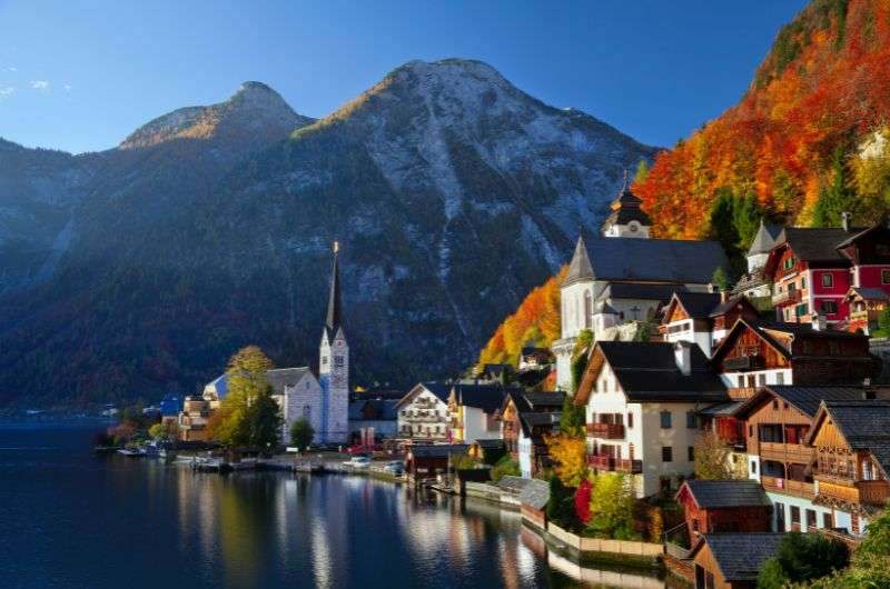 The city of Hallstatt, Austria