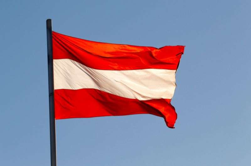 The National flag of Austria