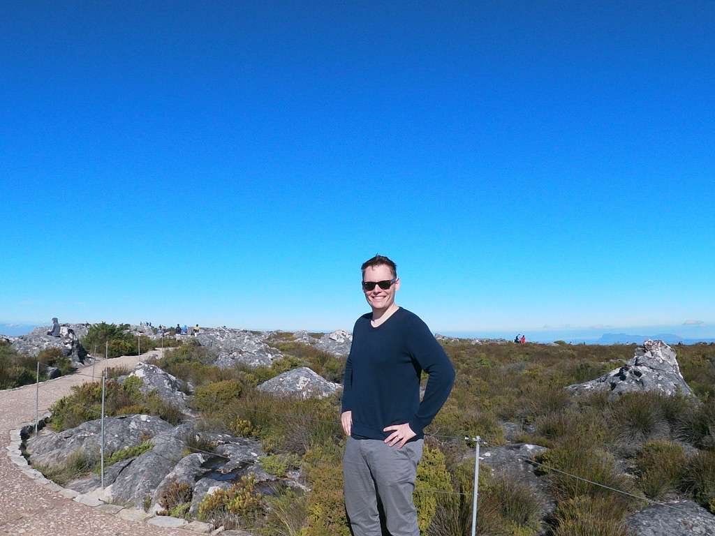 The path on the top of Table Mountain.