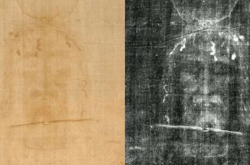 Shroud of Turin original and photo, Italy