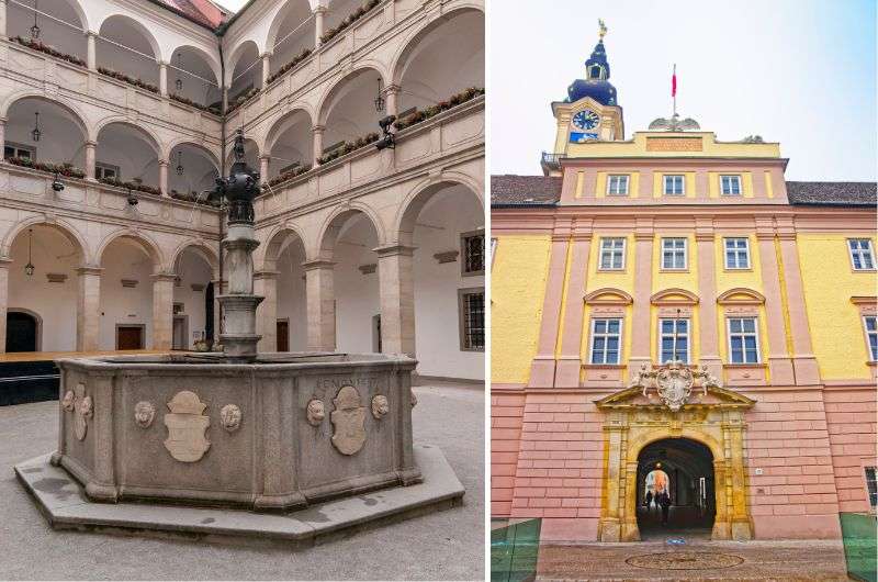 Landhaus courtyard with Kepler fountain