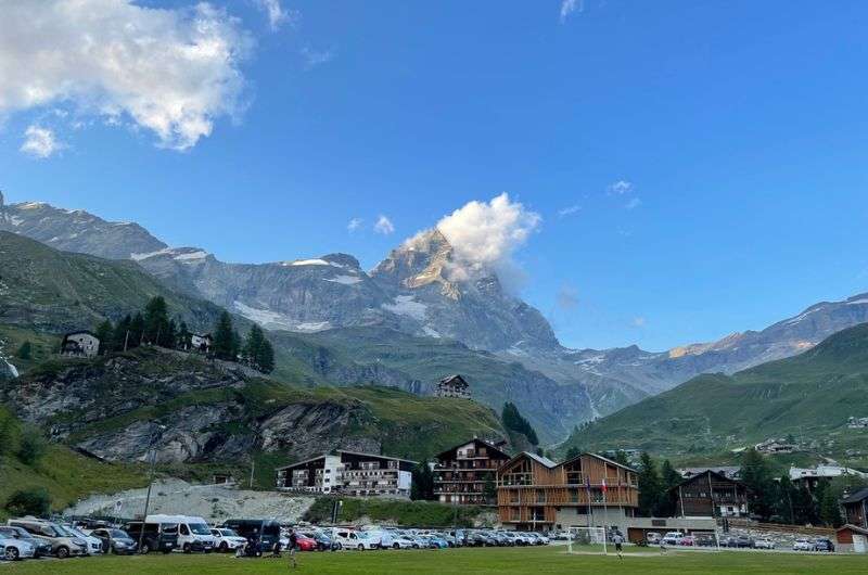 A picture of the Matterhorn and the surrounding scenery, Cervinia, Italy, photo by Next Level of Travel