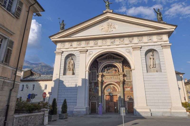 Aosta Cathedral renaissance façade