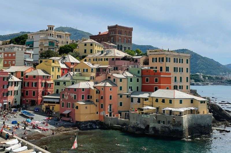 Boccadasse, Genoa, colorful houses