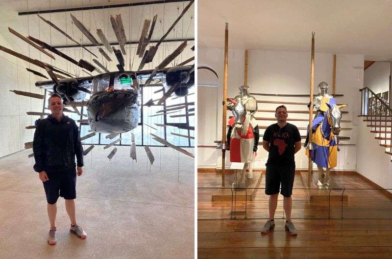 posing at two Innsbruck museums— Museum of James Bond—007 Elements (Sölden) and Ambras Castle Exposition, Innsbruck, Austria, photo by Next Level of Travel