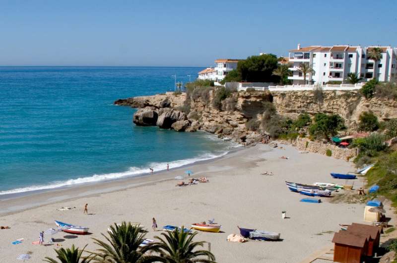 El Salon Beach in Nerja, Spain