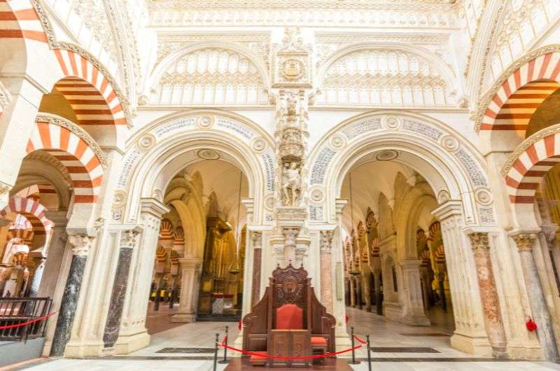 interiour of the Mosque in Cordoba, Spain