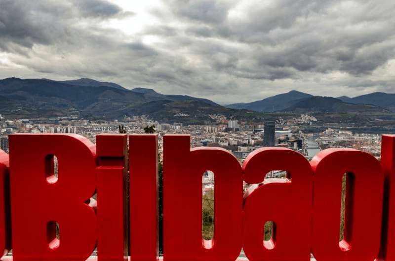 The Bilbao sign on Mount Artxanda 