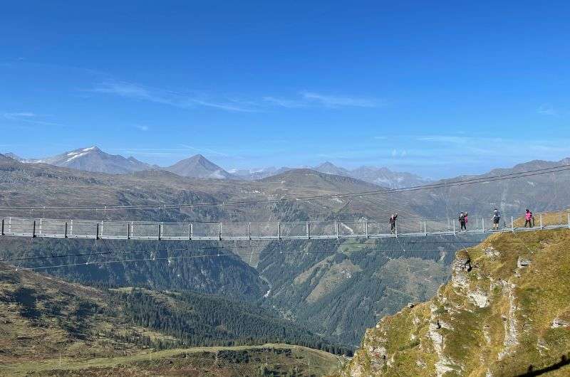 Stubnerkogel, bridge in the mountains, Austria