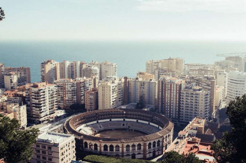 Bullfighting arena in Malaga, Spain