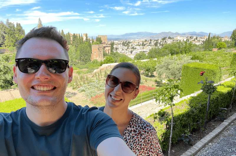 Enjoying the views of Granada Spain
