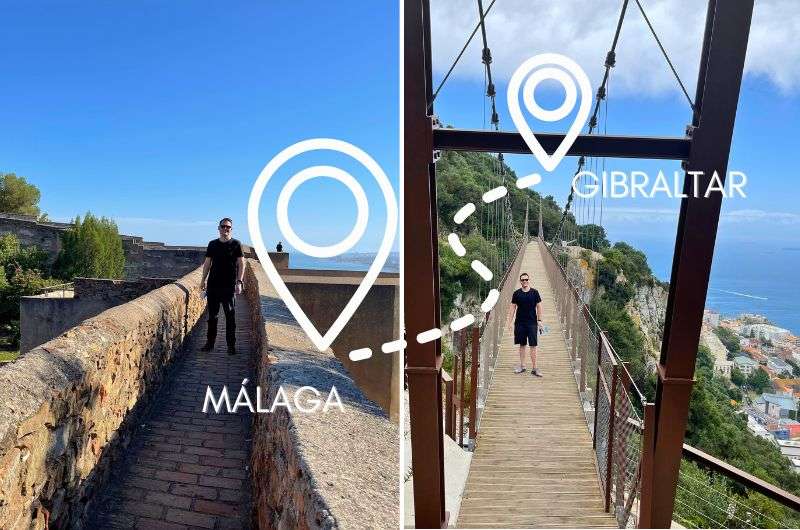 A tourist travelling from Málaga to Gibraltar, Spain, photos by Next Level of Travel