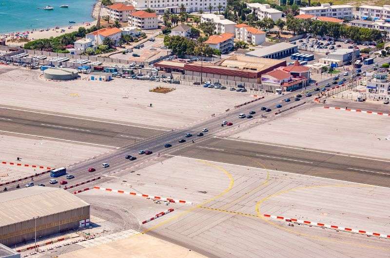 Traffic on Gibraltar, Spain