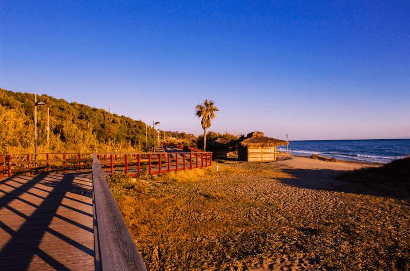 Senda Litoral Coastal Trail along the beaches of Spain