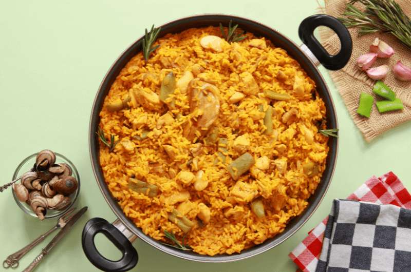 Paella Valenciana, one of Spain’s traditional foods
