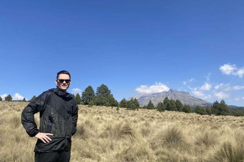 A tourist in Izta Popo National Park, Mexico