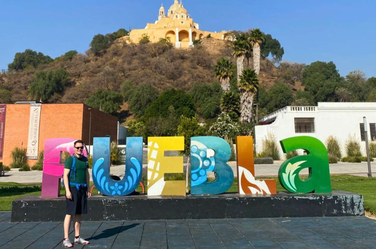 A tourist in Puebla, Mexico