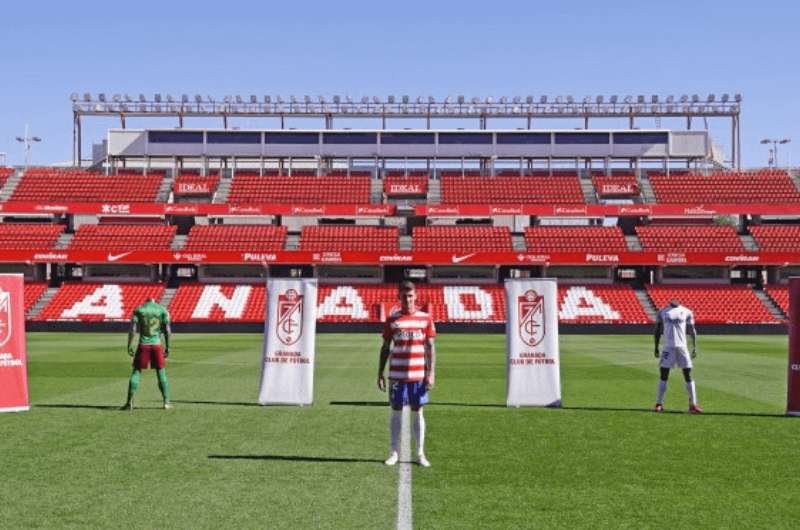 Kits of the Granada football club at the Granada Football Stadium