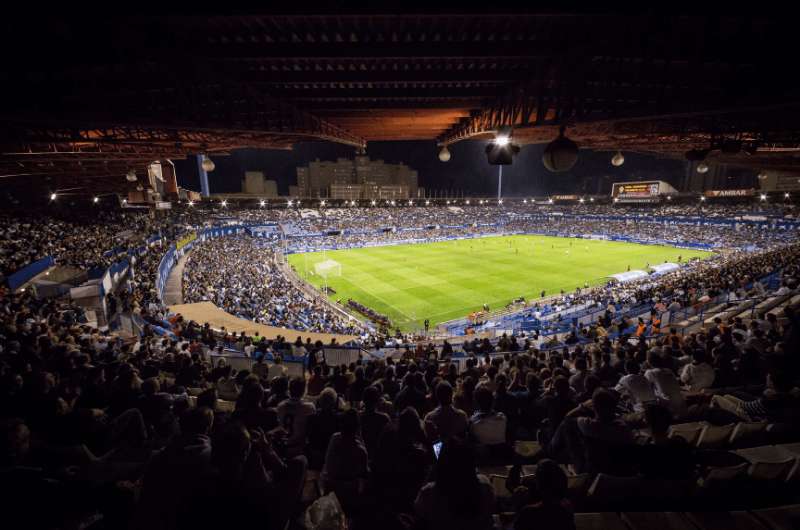 La Romareda football stadium in Zaragoza
