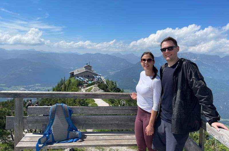 Tourist at the Eagle’s Nest viewpoint, Germany