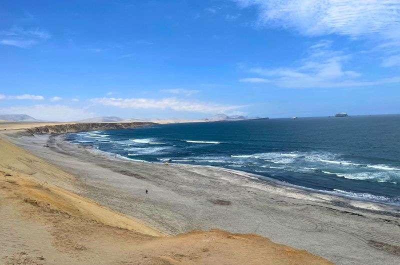 the beach in Paracas Nature Reserve, Peru, photo by Next Level of Travel