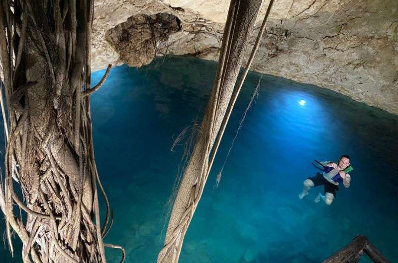 Swimming in Cenotes in Yucatán, Mexico