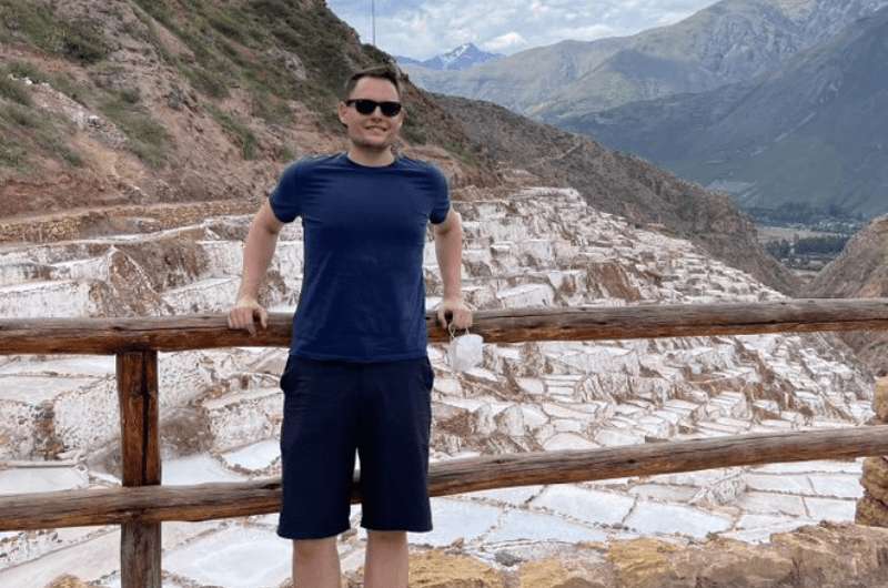 Visiting the salt pools of Maras, Peru