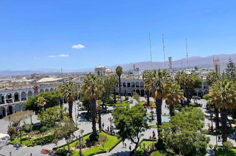 Arequipa city center in Peru, photo by Next Level of Travel