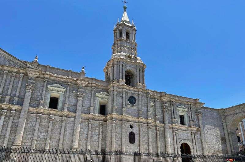 Basilica Cathedral in Arequipa, Peru, photo by Next Level of Travel