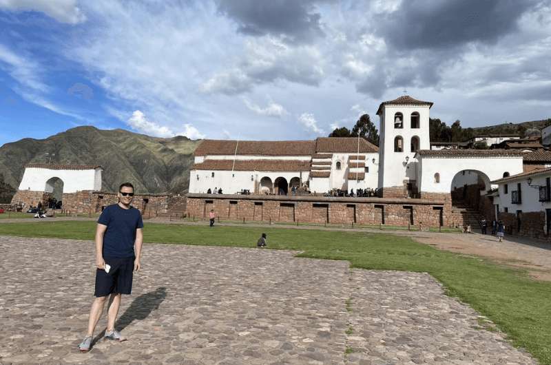 The historical center of Chinchero, Peru 