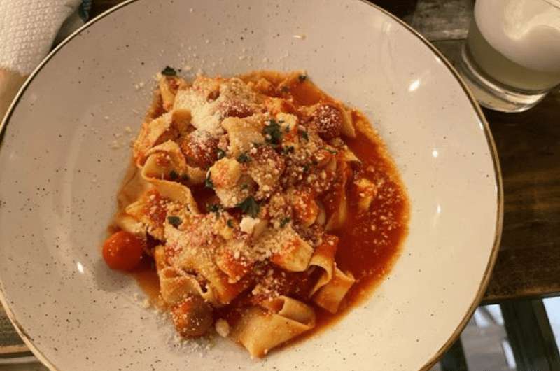 A pasta dish at Pasta Canteen Restaurant in Arequipa