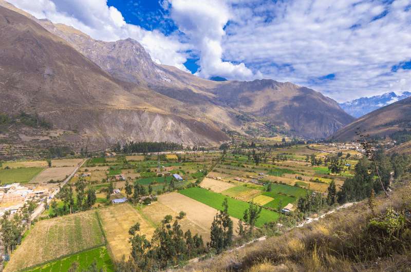 The views in Sacred Valley in Peru