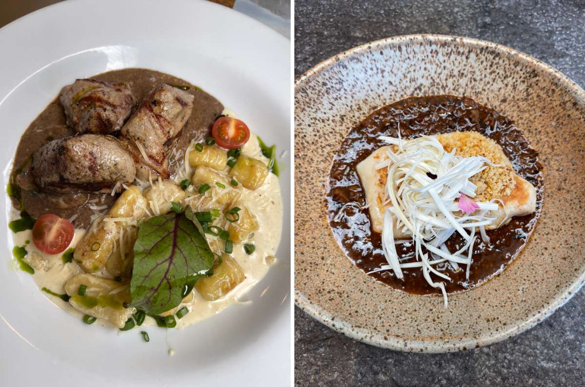 A collage showing meals from both - guinea pig and alpaca meat, a photo by Next Level of Travel