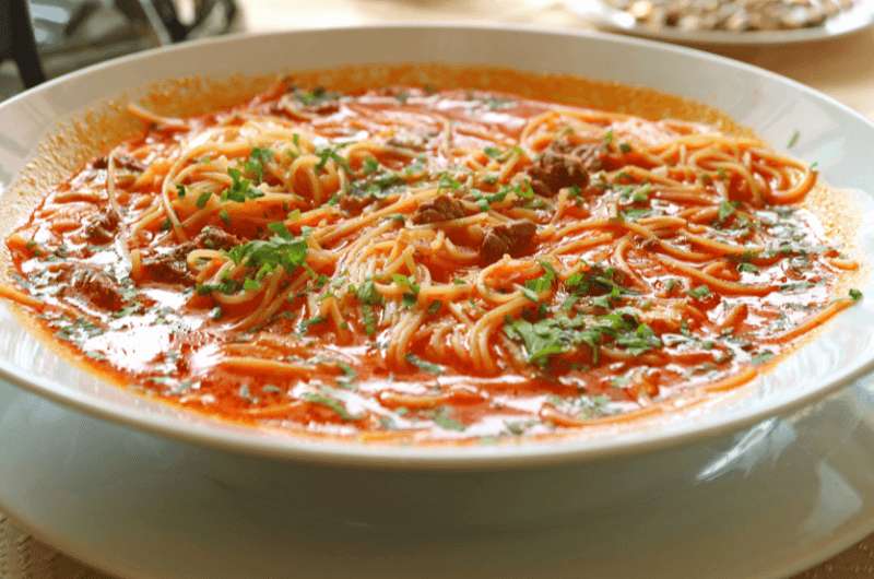Sopa Criolla, peruvian food