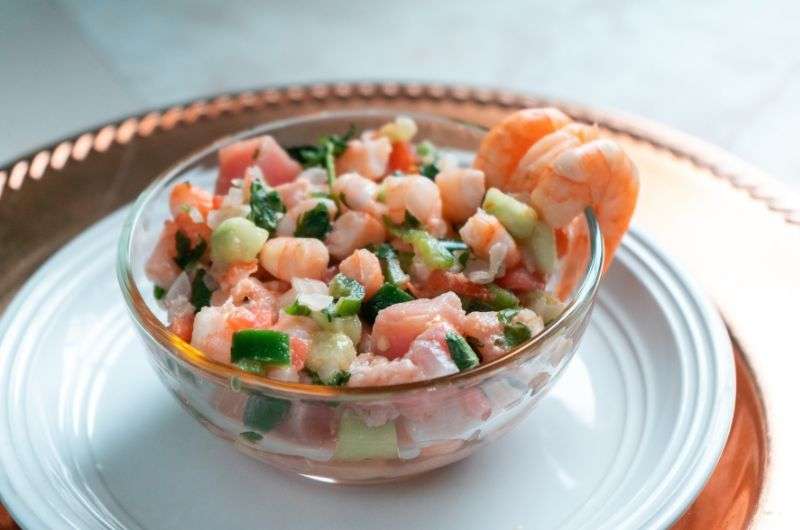 Typical peruvian cuisine, ceviche