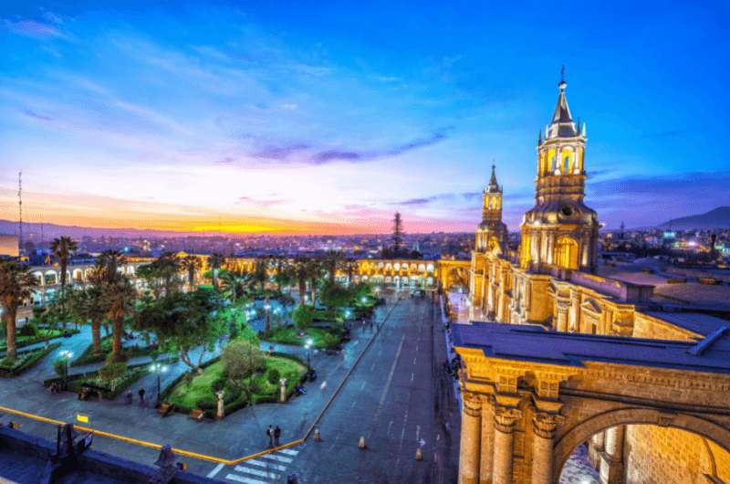 Arequipa city center, cities to stay in Peru