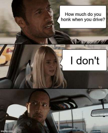 Meme Driving in Peru: how much do you honk when you drive? I don’t. 