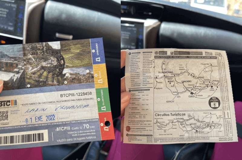 Cusco Tourist Ticket with a map