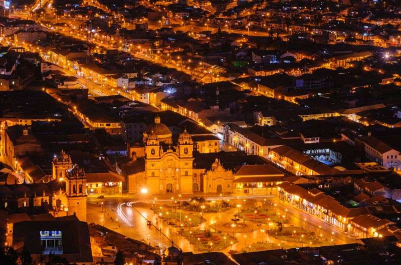 Cusco at night, nightlife in Peru
