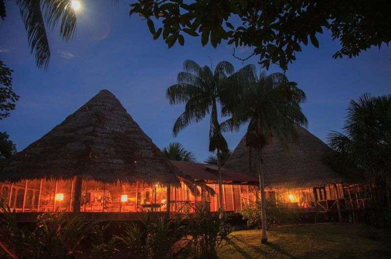 The bungalows of the Pacaya Samiria Amazon Lodge