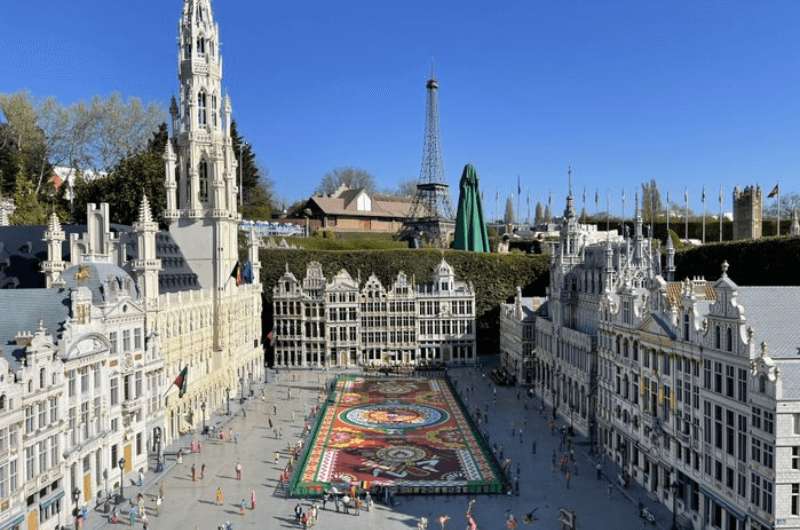 An incredible model of the Grand Place at Mini Europe in Brussels